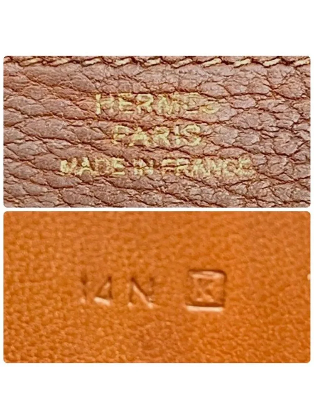 Hermes Dogon GM Togo Wallet Brown Silver Leather
